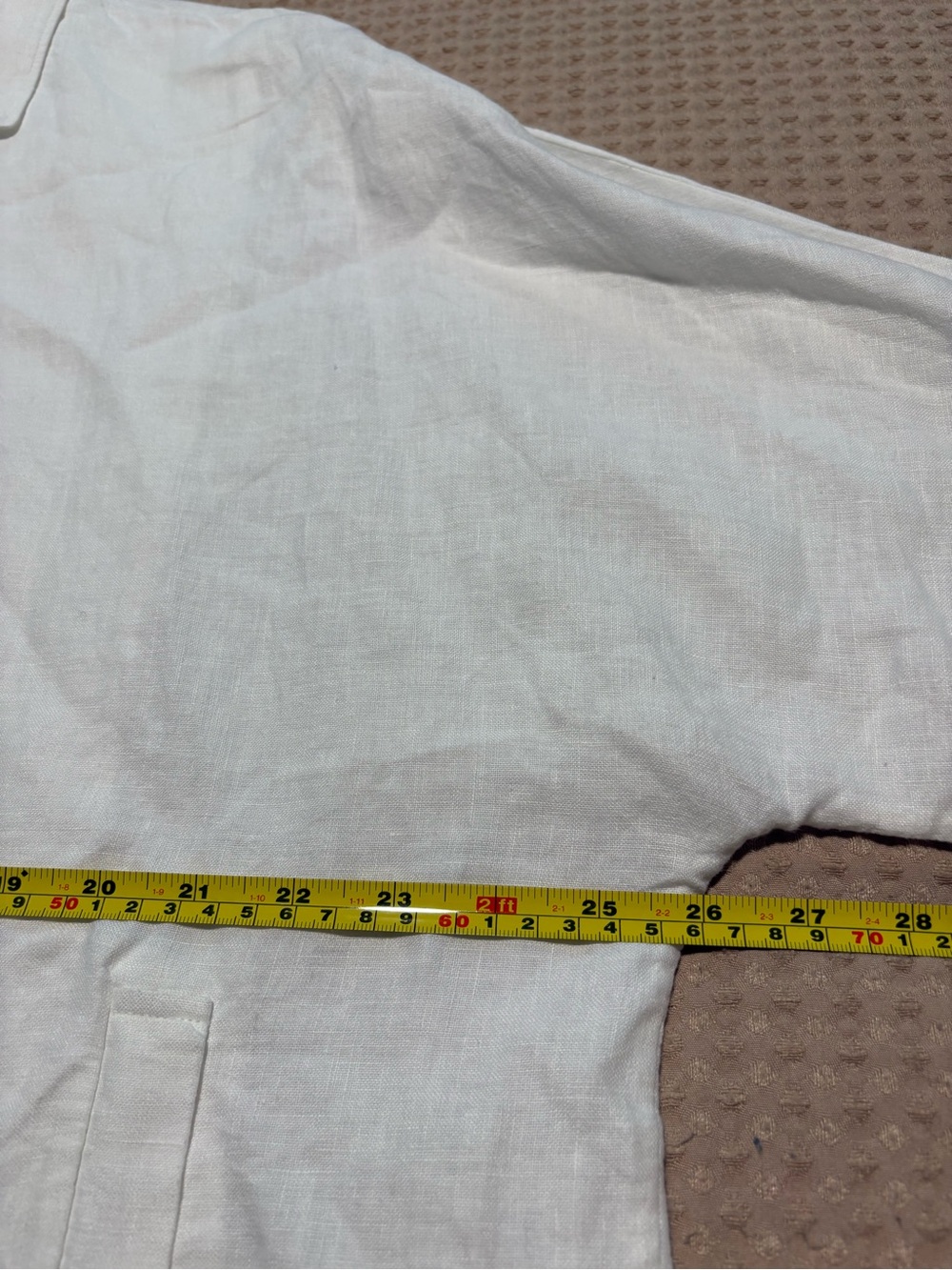 NWOT 100% Linen Open White Blazer Jacket Size 14 Office Chic Coastal Casual - Picture 6 of 7